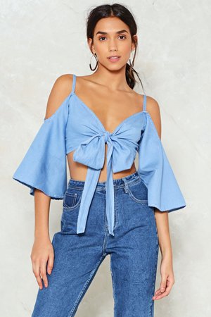 Keep on Tie-ing Chambray Crop Top | Shop Clothes at Nasty Gal!