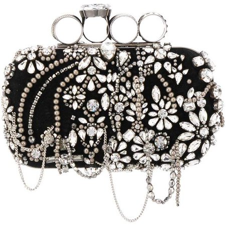 Four Ring embellished box clutch