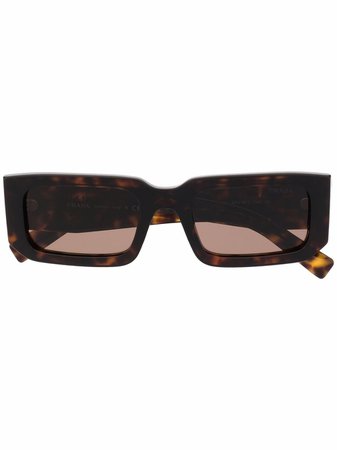 Prada Eyewear Sköldpaddsmönstrade Fyrkantiga Solglasögon - Farfetch