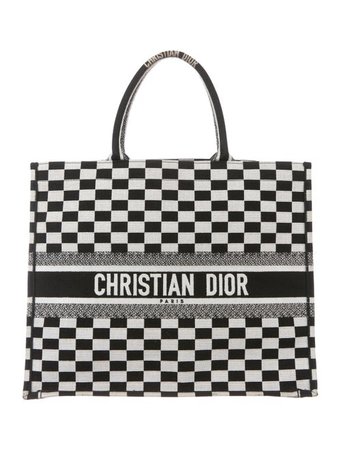 Christian Dior 2018 Checkered Book Tote - Handbags - CHR122499 | The RealReal