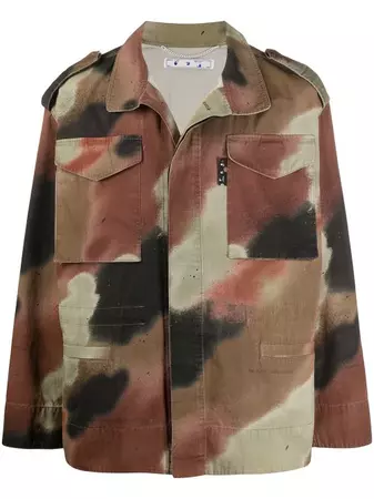 Off-White Arrow-motif Camouflage Shirt Jacket - Farfetch