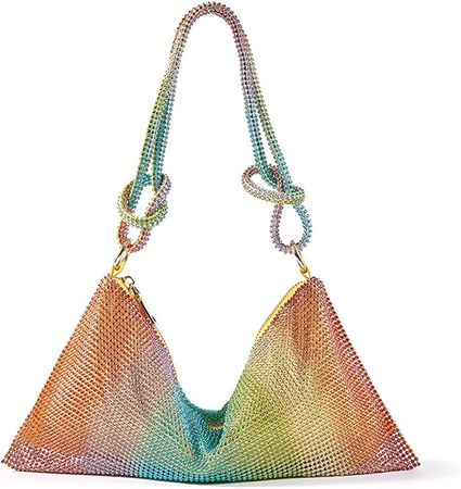 Amazon.com: Women Rhinestone Handbag Chic Evening Purse Shiny Hobo bags (Colourful) : Clothing, Shoes & Jewelry