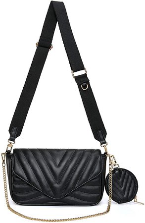 Small Quilted Crossbody Bags for Women Purses and Handbags with Coin Purse (Black): Handbags: Amazon.com