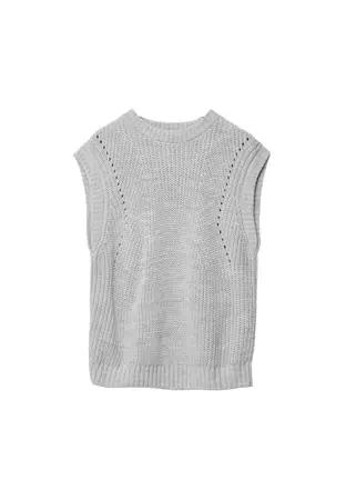 Knit vest with open back - Women's Just in | Stradivarius United States