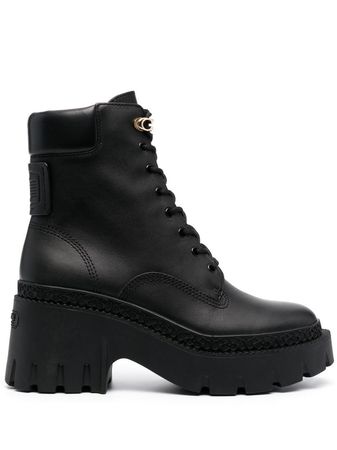 Coach lace-up Leather Boots