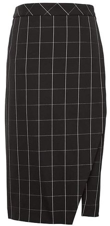 Bi-Stretch Wrap-Front Pencil Skirt