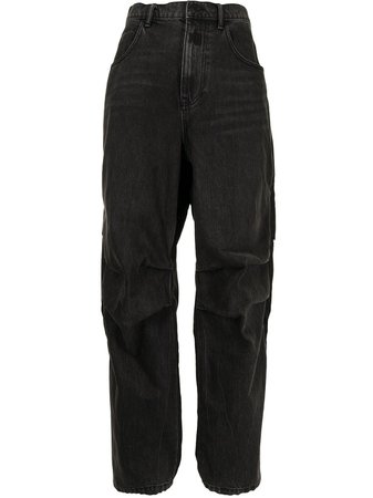 Shop black Alexander Wang Pack Mix Hybrid high-waisted straight jeans with Afterpay - Farfetch Australia