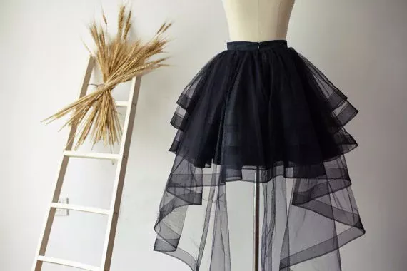 Newest Style Puffy Asymmetrical Skirt High Low Puffy Tiered Tutu Skirt Zipper High Fashion Black Tulle Skirt Custom Made-in Skirts from Women's Clothing on Aliexpress.com | Alibaba Group