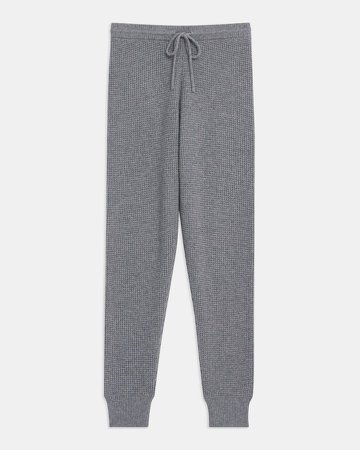 Jogger Pant in Waffle-Knit Cashmere