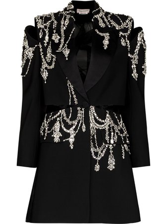 Alexander McQueen Embellished Blazer Dress - Farfetch