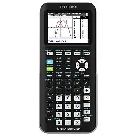 Texas Instruments TI 84 Plus CE Color Graphing Calculator Black - Office Depot