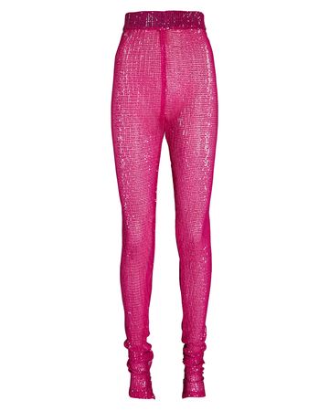 LaQuan Smith Fuchsia Leggings In Pink | INTERMIX®