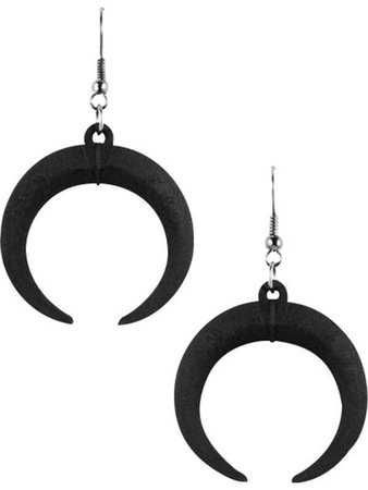 Rogue And Wolf | Eclipse Earrings Black