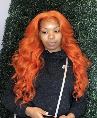 orange lace wig