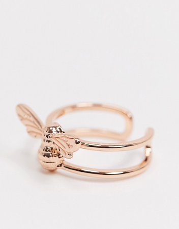 Olivia Burton Lucky Bee ring in rose gold | ASOS
