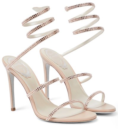 Rene Caovilla - Chandelier embellished leather sandals | Mytheresa