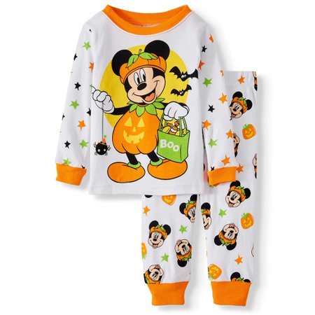 Mickey Mouse - Halloween Mickey Mouse Baby Boy Long sleeve Cotton Snug Fit Pajamas, 2-Piece Set - Walmart.com - Walmart.com