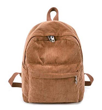 brown corduroy mini backpack