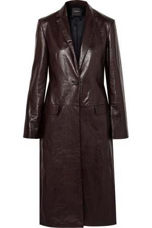 Theory | Textured-leather coat | NET-A-PORTER.COM