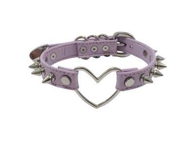 Spiked Heart Ring Choker ( Lavender ) · CREEPYYEHA · Online Store Powered by Storenvy