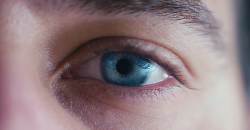 Male blue-green eye