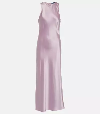 Satin Maxi Dress in Purple - Polo Ralph Lauren | Mytheresa