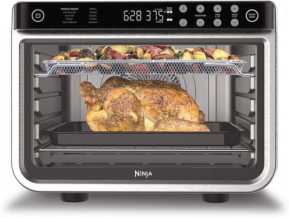 .com .com: Ninja DT251 Foodi 10-in-1 Smart XL Air Fry Oven,  Bake, Broil, Toast, Air Fry, Roast, Digital Toaster, Smart Thermometer,  True Surround Convection up to 450°F, includes 6 trays & Recipe