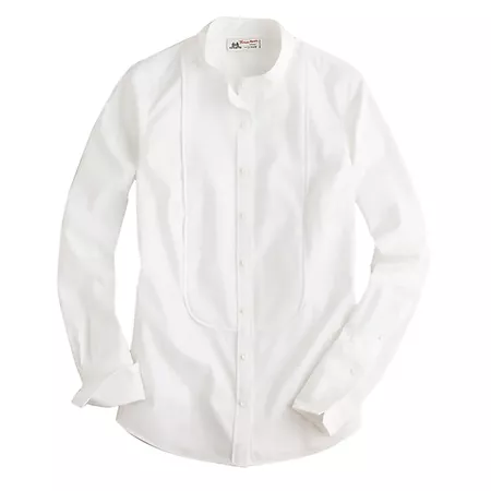 Women's Thomas Mason® For J.Crew Mandarin-Collar Tuxedo Shirt | J.Crew