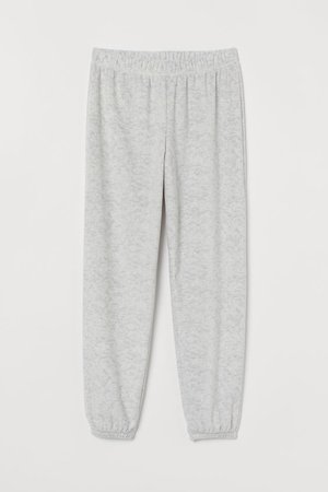 Fleece Pants - Light gray melange - Ladies | H&M CA