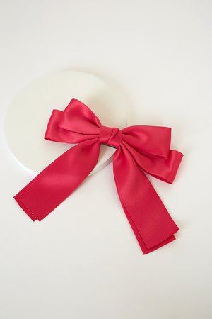 Fuchsia Hair Clip - Oversized Bow Hair Clip - Pink Bow Hair Clip - Lulus