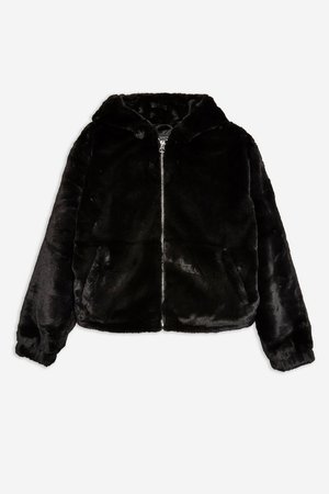 Faux Fur Zip Up Hoodie - Autumn / Winter 2018 - Clothing - Topshop USA