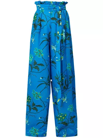ERDEM floral-print wide-leg Trousers - Farfetch