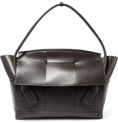 The Arco Large Leather Tote - Brown