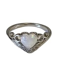 softcharms enchanted opal heart ring