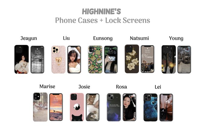 HighNine's Phone Cases + Lock Screens 2022