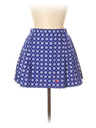 Fila 100% Cotton Polka Dots royal Blue Casual Skirt Size 10 - 84% off | thredUP
