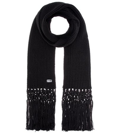 Ribbed wool scarf