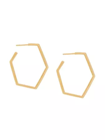 Rachel Jackson Hexagon Hoop Earrings - Farfetch
