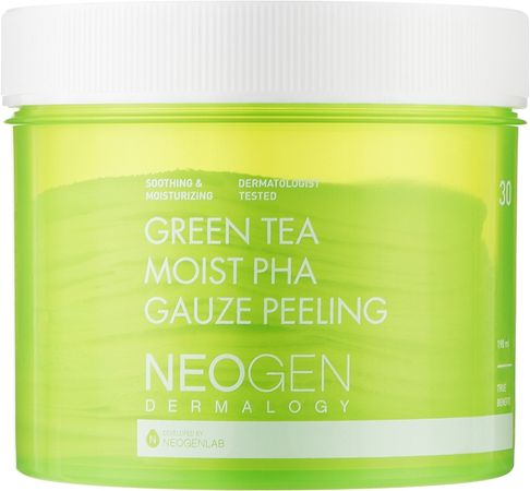 Επιθέματα απολέπισης με εκχύλισμα πράσινου τσαγιού - Neogen Dermalogy Green Tea Moist Pha Gauze Peeling | Makeup.gr