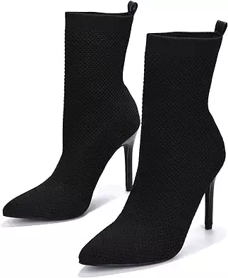 Amazon.com | Cape Robbin Sisa Sexy Stiletto High Heels for Women, Woven Knit Sock Ankle Booties | Shoes