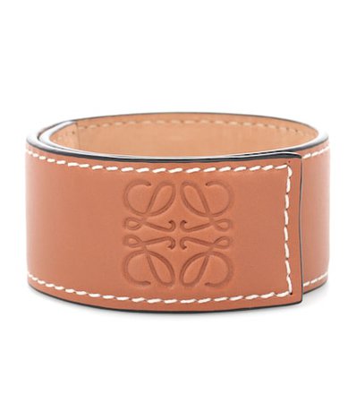 Leather snap bracelet