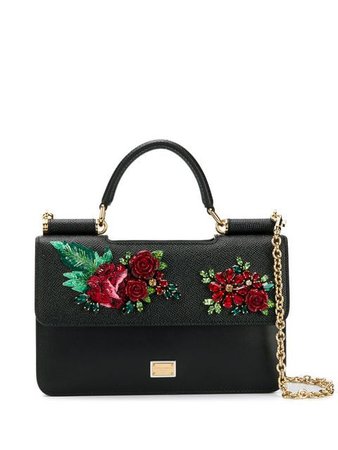 Dolce & Gabbana embellished roses handbag