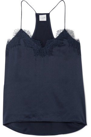 Cami NYC | The Racer lace-trimmed silk-charmeuse camisole | NET-A-PORTER.COM