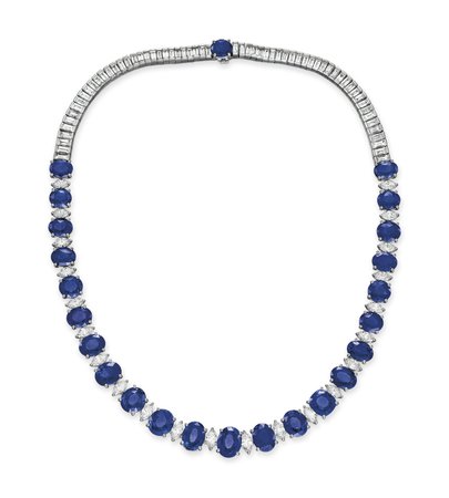 SAPPHIRE AND DIAMOND NECKLACE, BY BVLGARI