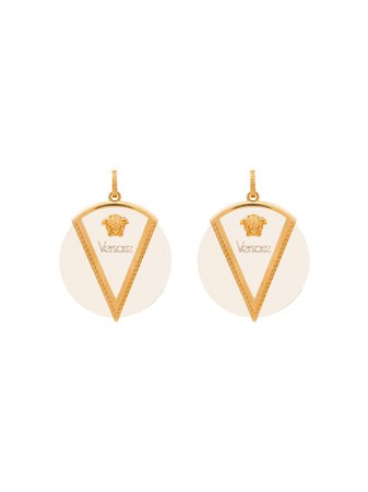 Versace Triangle disc earrings