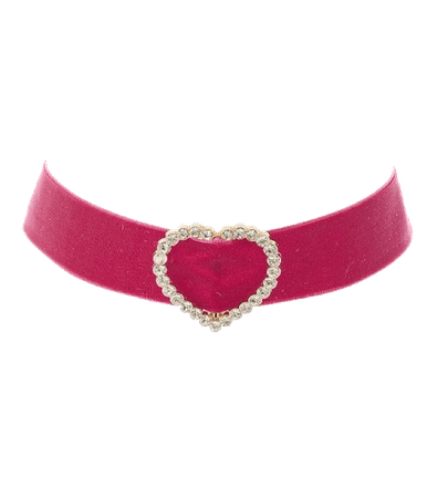 Charlotte Russe Embellished Velvet Heart Choker (HVST edit)