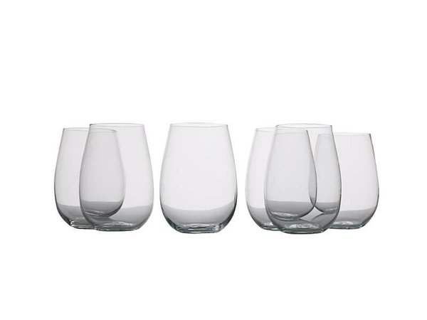 Mansion Stemless White Wine Glasses 500ML Set of 6