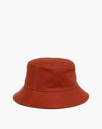 Reversible Short-Brimmed Bucket Hat rust