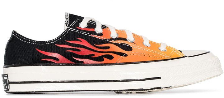 Chuck 70mm flame-print low-top canvas sneakers
