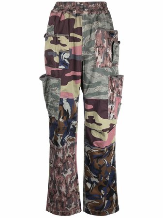 Diesel Patchwork Camouflage Trousers - Farfetch